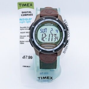 Timex Vintage Expedition Compass Box & Papers 2005 40mm Indiglo Watch